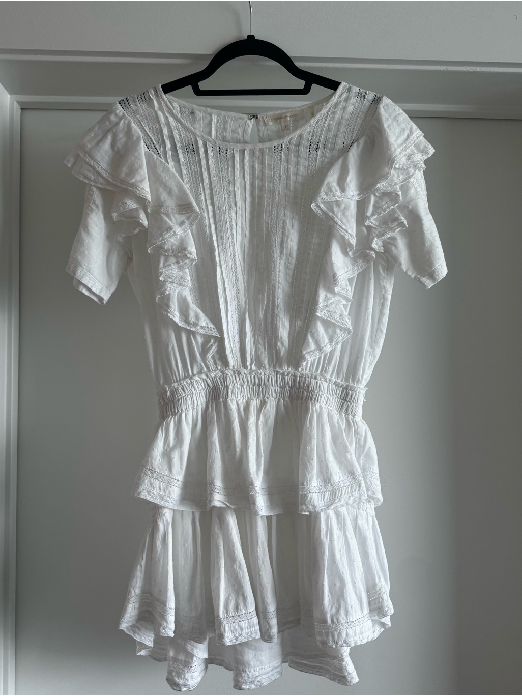 White Loveshackfancy Natasha Heritage Mini Dress
